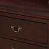 Contemporary Louis Philip Cherry Chest With Five Drawers Solid Wood Ample Storage - Cherry - Image 5