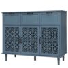 3 Door 3 Drawer Cabinet, American Furniture, Suitable For Bedroom, Living Room, Study - Blue - Image 9