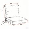 24X24 Inch Outdoor Deep Seat Cushion Set Waterproof Fade Resistant Patio Furniture Cushions With Removable Covers, Adjustable Straps & Handles (Set of 2) - Red - Image 3