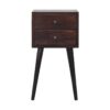 Mini 2 Drawer Nightstand - Walnut - Image 11