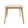 Retro Mid Century Dining Table With Faux Wood Top Solid Wood Legs - Natural - Image 6