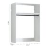 Devi - Wall Mounted Wood Closet System With Modular Versatility And Clean - White - Image 3