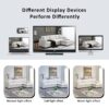 Modern Sectional Sofa With Throw Pillows, Cloud L Shaped Couch Set With Wide 4 Seat Comfy Couch Set With Movable Ottoman - White - Image 24