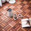 Acacia Wood Interlocking Deck Tiles Checker Pattern For Outdoor Flooring - Brown - Image 28