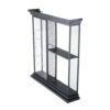 Floating Wine Bar Shelf With Glass Holder And Display Shelves - Black - Image 3
