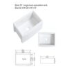 Classic Ceramic Farmhouse Sink Workstation 33" Single Bowl With Durable - White - Image 3