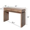 Rustic Wood Console Table With 3 Drawers Entryway Table For Hallway, Foyer, Or Office - Natural / Natural & Light Brown / Natural Wood / Natural Wood Wash / Natural / Rustic - Image 3