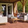 Wood Plastic Composite Deck Tiles (Set of 20), Sustainable Composite Decking Resist Rust, Water, Weather, Easy To Diy & Maintain, Ideal For Patios, Balconies, Rooftops - Mahogany - Image 7