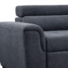 Haris - Fabric Sleeper Sofa Sectional With Adjustable Headrest And Storage Ottoman - Dark Gray - Image 4