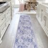 Maval - 2'6'' X 10' Washable Runner Rug - Blue - Image 2