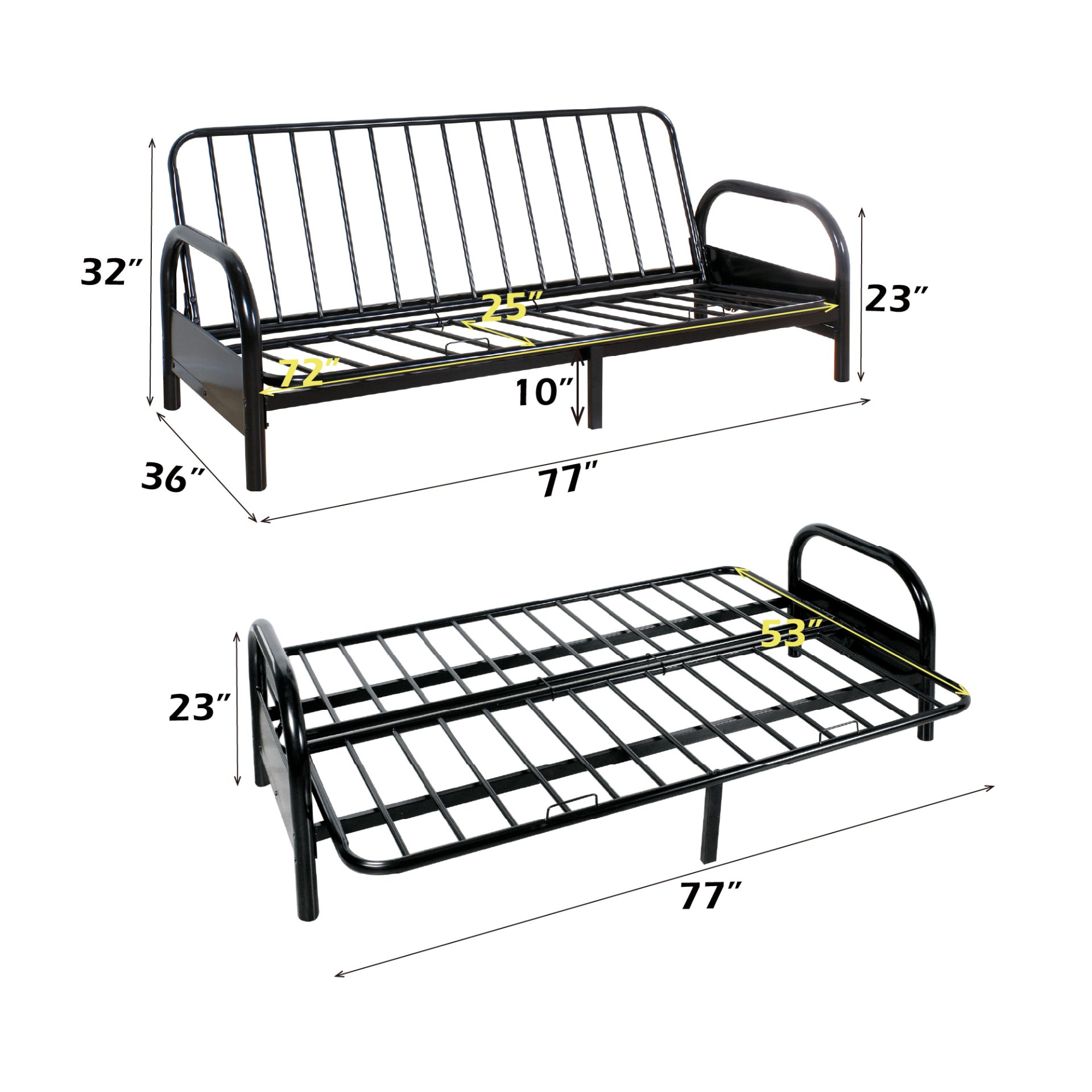 Alfonso - Adjustable Sofa Frame (Cushion Not Included) - Black - Image 6