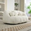High Back Bean Bag Sofa Couch For Adults And Kids, Comfortable Lounger, Indoor & Outdoor Use - White - Image 9