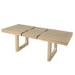 7 Pieces Extendable Dining Table Set, Farmhouse Extendable Table With Move Leaf, Rustic Wooden Kitchen Table And 6 Pieces Upholstered Chairs, Expanding Dining Room Table Set - Natural