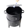 Portable Charcoal Smoker Grill For Outdoor Cooking - Black - Image 9