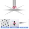 Elegant 8" Square Rainfall Shower Head, Wall / Ceiling Mounted, Stainless Steel - Chrome - Image 8