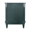 Hollow Carved 3 Drawer Dresser With Metal Handles, Storage Chest For Living Room Or Bedroom - Blackish Green - Image 8