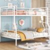 Full Long Over Queen Bunk Bed - White - Image 12