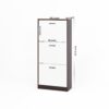 Modern Freestanding Shoe Storage Cabinet With 3 Flip Drawers - White / Walnut - Image 3