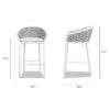 Rowan - Rope Barrel Low Back Patio Counter Stool (Set of 2) - Optic White - Image 8
