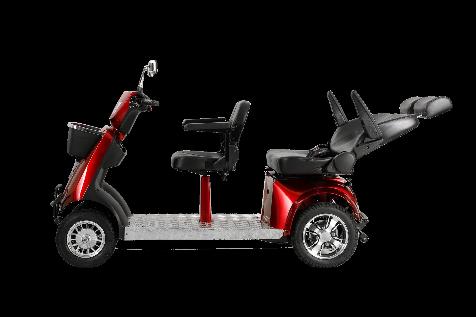 Electric Mobility Recreational Travel Scooter For Adults, Mobility Scooters, 4 Wheel Powered Mobility Scooters - Red - Image 5