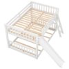 Full Over Full Bunk Bed With Convertible Slide And Ladder - White - Image 6