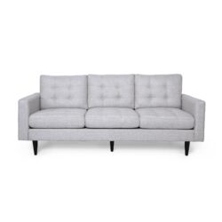 Jenny - Contemporary Tufted Fabric 3 Seater Sofa - Beige