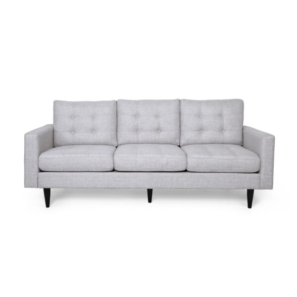 Jenny - Contemporary Tufted Fabric 3 Seater Sofa - Beige