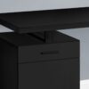 Computer Desk, Home Office, Laptop, Left, Right Set-Up, Storage Drawers, Work, Contemporary, Modern - Black - Image 2