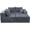 4 Piece Modular L Shaped Sectional Sofa With Spacious Chaise Lounge Corduroy Upholstery - Gray - Image 16