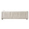 Contemporary Velvet Sofa Couch For Living Room - Beige - Image 5