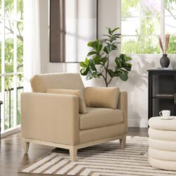 Knox - Modern Farmhouse Arm Chair - Fawn Brown