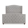 Marcella - Queen Upholstered Shelter Headboard Bed Set - Silver Gray - Image 2
