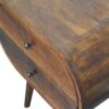 Large Circular Bedside Table - Brown - Image 5
