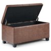 Dover - Storage Ottoman Bench - Distressed Umber Brown - Image 2