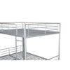 Full Over Full Metal Bunk Bed With Trundle - Silver - Image 12