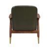 Accent Chair With Cushioned Seat, Brass Tipped Legs - Cognac Brown - Image 10