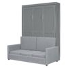 Full Size Murphy Wall Bed With Cushion - Gray - Image 18