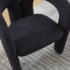 Contemporary Designed Teddy Fabric Upholstered Accent / Dining Chair - Black - Image 17