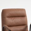 Office Chair, Mid Back Home Office Desk Task Chair With Wheels And Arms Ergonomic Computer Rolling Swivel Chair With Padded Armrest - Brown - Image 9