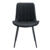 Ergonomic Extended Seat Cushion Dining Chair (Set of 4) With Integral Metal Leg Structure - Black - Image 16