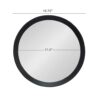 Transitional Decor Style Mango Wood Wall Mirror Wall Decor With Frame Of Solid Mango Wood For Bathroom, Entryway Console Lean Against Wall - Black - Image 2