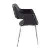Margarite - Contemporary Dining / Chair (Set of 2) - Chrome / Black - Image 3