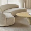Luxury Natural Marble Coffee Table With Unique Veining - Beige / Gold / Beige / Yellow - Image 6