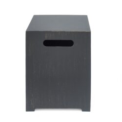 Modern Iron Tank Holder Side Table With Powder Coated Frame - Brown / Gold