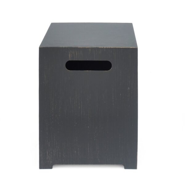 Modern Iron Tank Holder Side Table With Powder Coated Frame - Brown / Gold