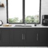 Double Bowl 33" Undermount Kitchen Sink 60 / 40 Design Stainless Steel 16 Gauge With Deep Basins - Black - Image 5