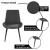 Modern Dining Chair Living Room Metal Leg Dining Chair (Set of 2) - Black / Gray - Image 9