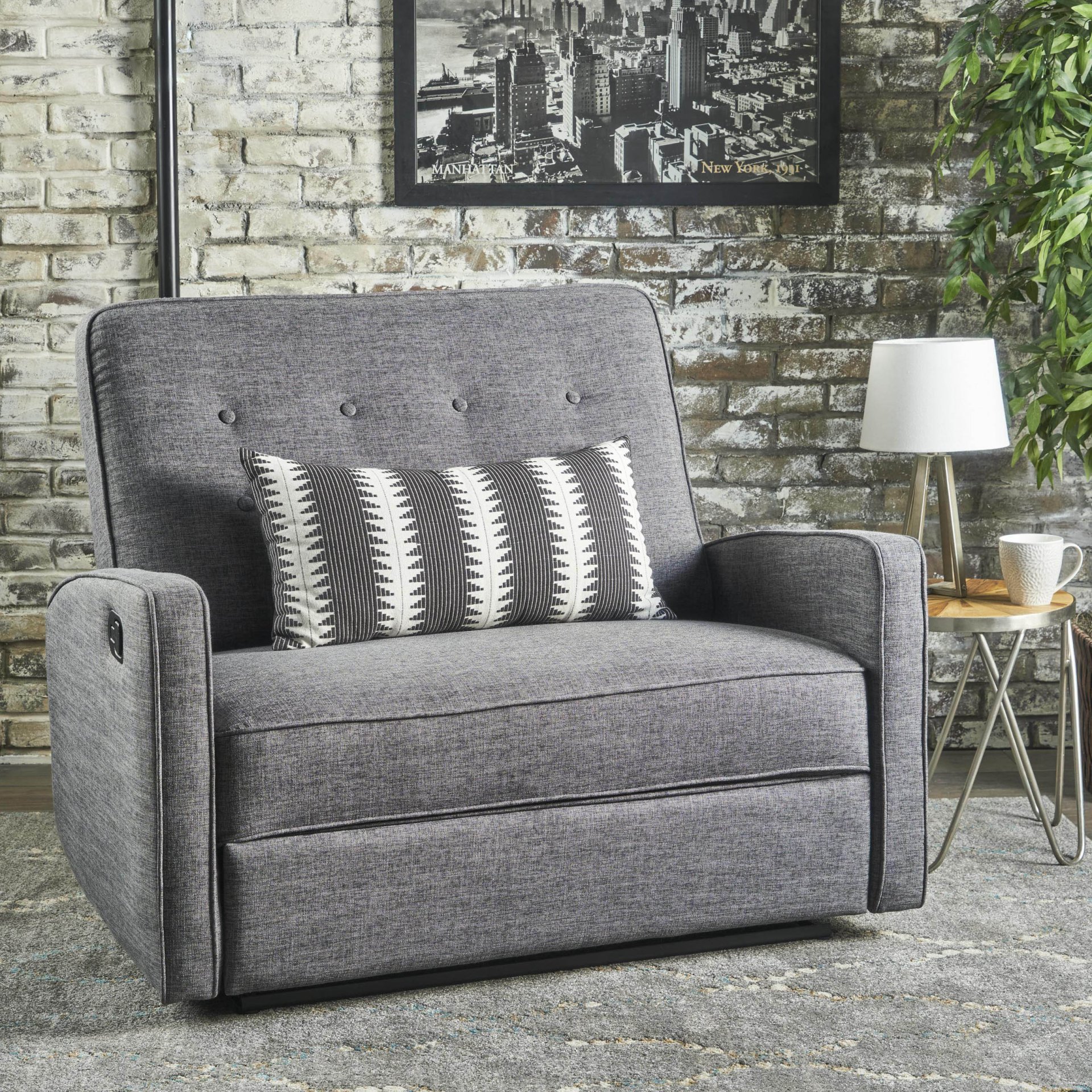 Manual Wide Standard Recliner - Gray - Image 4