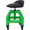 Pneumatic 360 Degree Swivel Stool, Mechanics Rolling Creeper Seat, Heavy Duty Rolling Mechanics Stool, Shop Stool With Casters - Green - Image 5