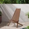 Folding Wood Chair, Portable Solid Wood Seating For Indoor Or Outdoor Use - Natural - Image 4